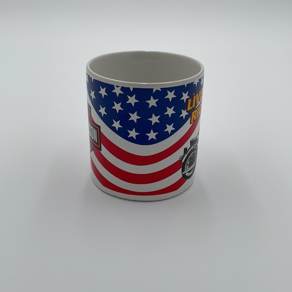 Retro Harley Davidson Live to Ride, Ride to Live Ceramic Coffee Cup Biker Mug - Picture 3 of 9